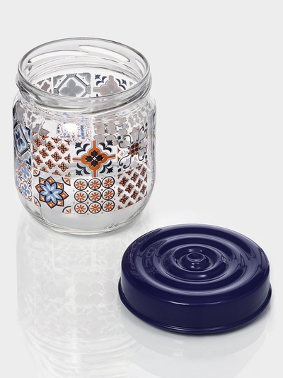 Банка для сыпучих «Мозаика», 425 мл, стекло