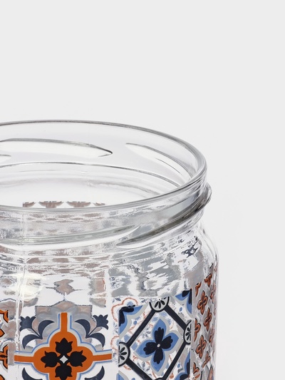 Банка для сыпучих «Мозаика», 425 мл, стекло