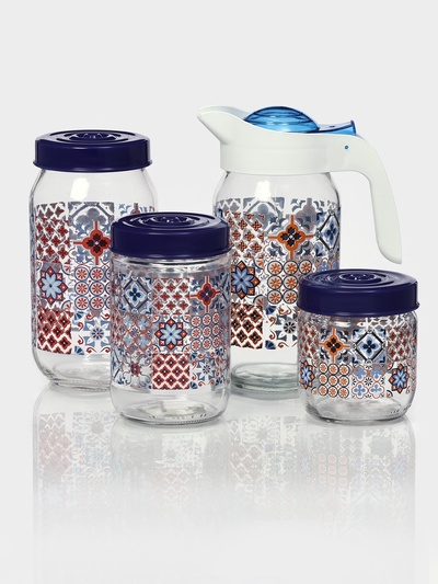 Банка для сыпучих «Мозаика», 425 мл, стекло