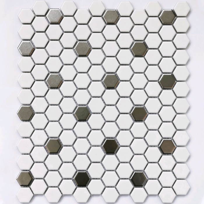 Мозаика керамическая Bonaparte Babylon Silver matt, 260 х 300 мм