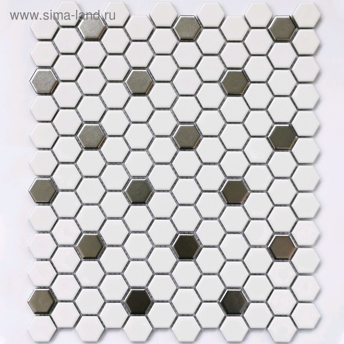 Мозаика керамическая Bonaparte Babylon Silver matt, 260 х 300 мм - Фото 1