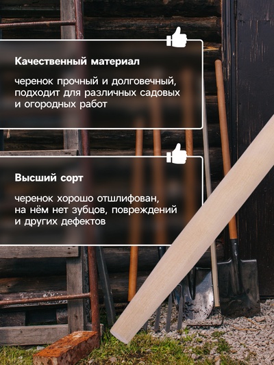 Черенок берёзовый, d = 22 мм, длина 120 см, высший сорт, Greengo