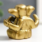 Нэцкэ фигурка «Ганеша», полистоун, под бронзу, 4.8×3×6 см - Фото 5