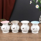 Аромалампа керамика "Бабочки на вазе" МИКС 9,5х7,5х7,5 см - фото 9318841