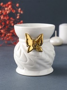 Аромалампа для эфирных масел «Золотая бабочка», керамика, 9×7.5×7.5 см - Фото 1
