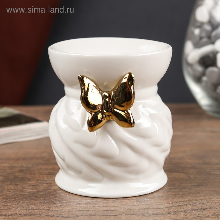 Аромалампа керамика "Золотая бабочка" 9х7,5х7,5 см - Фото 1
