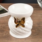 Аромалампа керамика "Золотая бабочка" 9х7,5х7,5 см - фото 6301819