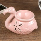 Аромалампа керамика "Фламинго с цветком" МИКС 9,5х12х7 см - Фото 2