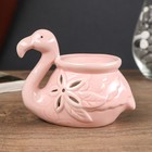 Аромалампа керамика "Фламинго с цветком" МИКС 9,5х12х7 см - Фото 3