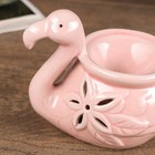 Аромалампа керамика "Фламинго с цветком" МИКС 9,5х12х7 см - Фото 6