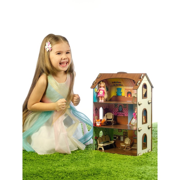 Деревянный домик с цветными обоями «Лоли» - фото 1885034158