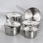 Набор посуды Korkmaz Astra, 5 предметов: кастрюля 2/3,7/6,3 л, жаровня 3,8 л, сковорода d=24 см - Фото 1