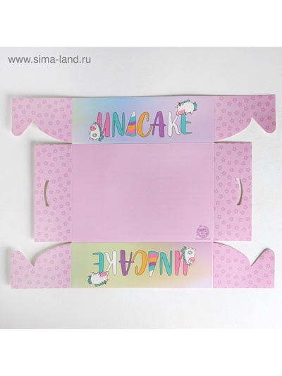 Коробка для капкейка, кондитерская упаковка, 6 ячеек, Unicake, 23×16×7.5 см