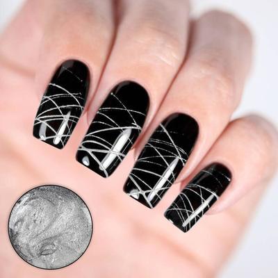 Гель-паутинка, 3-х фазный, LED/UV, 8 мл, цвет серебристый с блёстками