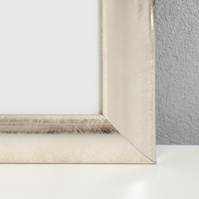 Фоторамка для фото 40×50 см «МИРАМ», пластик, серебро, (пластиковый экран)