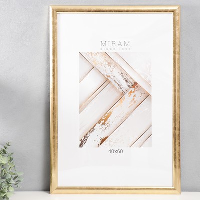 Фоторамка для фото 40×60 см «МИРАМ», пластик под золото, (пластиковый экран)