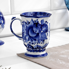 Кружка гжель «Столичная», бело-синий,керамика, 350 мл, - Фото 2
