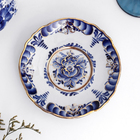 Чайная пара "Грация" , золото,  (Любимая Мама), 300 мл, гжель - фото 25315091