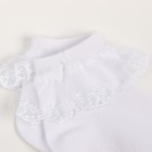 Носки детские с кружевом, цвет белый, размер 16-18 - Фото 3