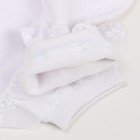 Носки детские гладкие с кружевом, цвет белый, размер 18-20 - Фото 4