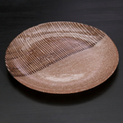 Тарелка подстановочная «Селена», d=33 см, цвет коричневый с серебром - фото 59761035