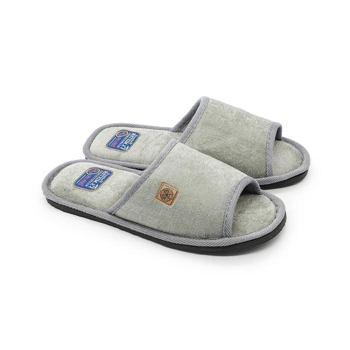 Тапочки мужские домашние, размер 44-45, серые - Фото 1