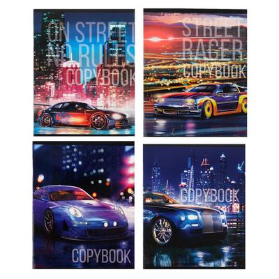 Тетрадь 48 листов в клетку, Calligrata Street racing, МИКС