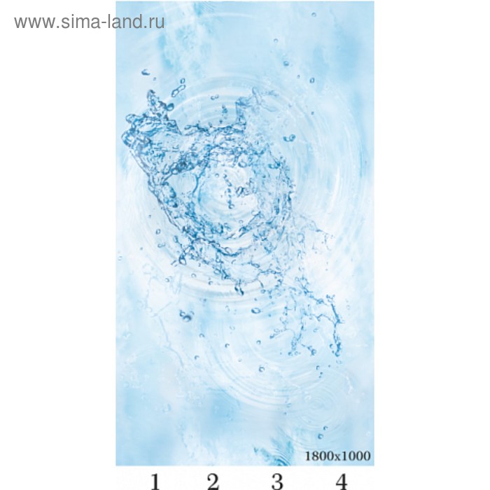 Панель потолочная PANDA Вода панно 4130 (упаковка 4 шт.), 1,8х1 м - Фото 1