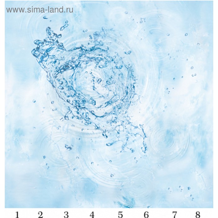 Панель потолочная PANDA Вода панно 4134 (упаковка 8 шт.), 3х2 м - Фото 1