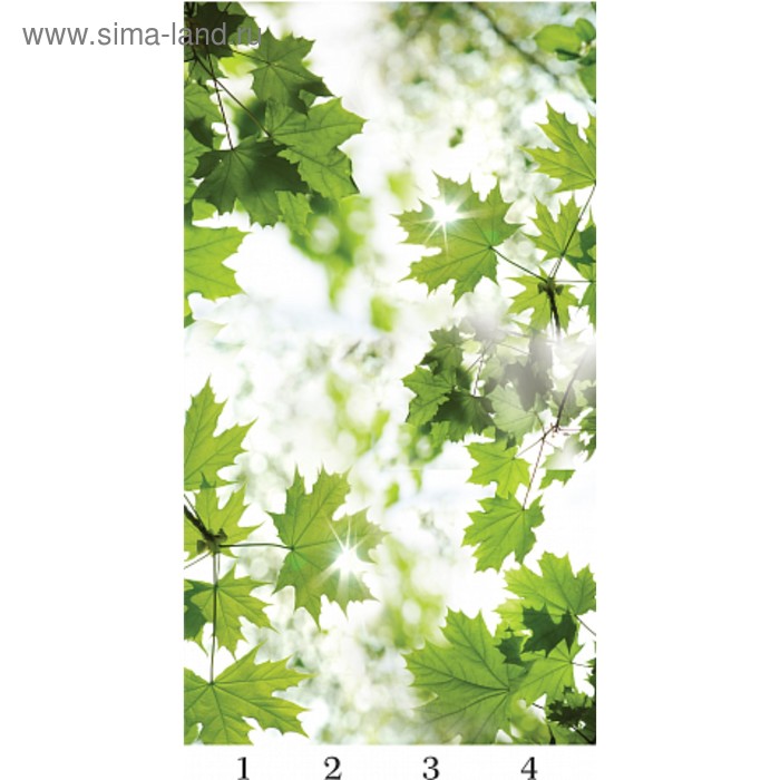 Панель потолочная PANDA Листья панно 4160 (упаковка 4 шт.), 1,8х1 м - Фото 1