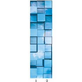 Панель потолочная PANDA Куб добор 4173 (упаковка 4 шт.), 2х0,25 м