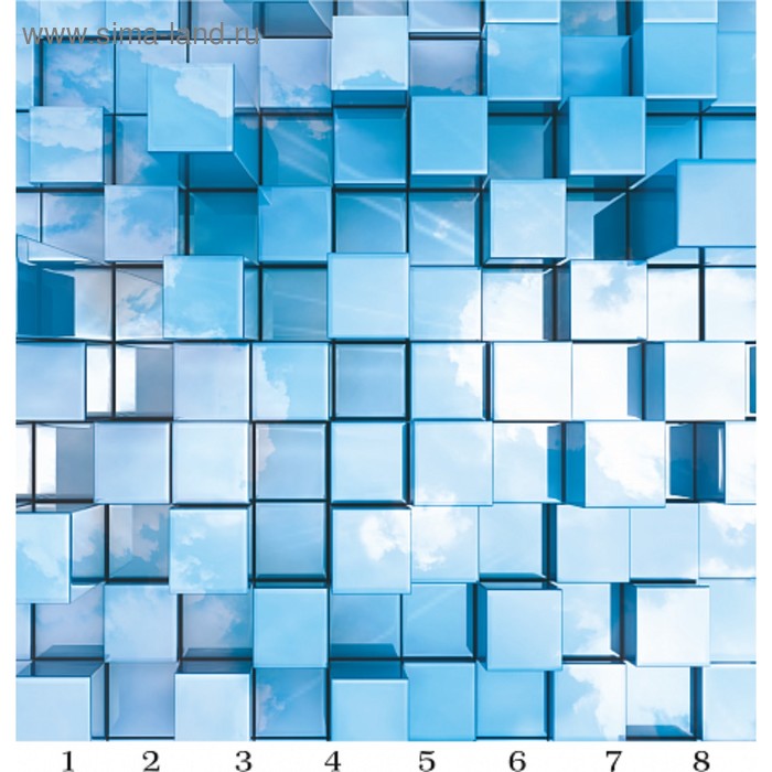 Панель потолочная PANDA Куб панно 4174 (упаковка 8 шт.), 3х2 м - Фото 1