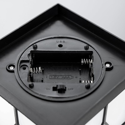 Ночник 48125 LED батарейки 3хААА черный 10х10х24 см