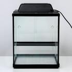 Террариум с раздвижными дверцами 30 л, черный 30×30×35 см - Фото 8