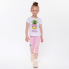 Лосины для девочки, цвет розовый, рост 122 см - Фото 1