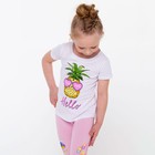 Лосины для девочки, цвет розовый, рост 122 см - Фото 3