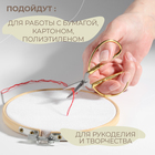 Ножницы для рукоделия, скошенное лезвие, 3.5", 8.5 см, цвет золотой - Фото 5