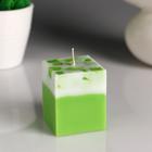 Свеча- куб "Жасмин- Зелёный чай" ароматическая, 5×6 см - фото 318334722