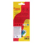 Карандаши 12 цветов JOVI Wood-less, трёхгранные, заточенные, грифель 3 мм, пластиковые, в картонной коробке с европодвесом, микс - Фото 8