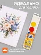 Краски акварельные Calligrata, 6 цветов, без кисти, пластик - Фото 2