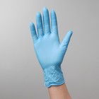 Перчатки нитриловые, текстурированные на пальцах A.D.M. «Усиленные», размер S, 100 шт/уп, 9 г - Фото 1