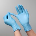 Перчатки нитриловые, текстурированные на пальцах A.D.M. «Усиленные», размер S, 100 шт/уп, 9 г - Фото 2