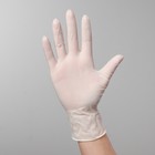 Перчатки A.D.M. латексные опудренные, размер S, 10,8 гр, 100 шт/уп, цвет белый - Фото 1