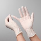 Перчатки A.D.M. латексные опудренные, размер S, 10,8 гр, 100 шт/уп, цвет белый - Фото 2