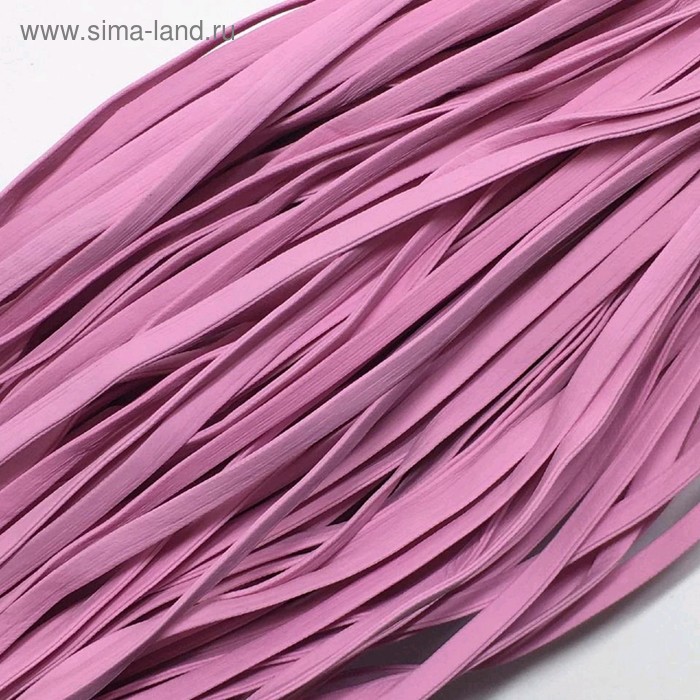 Шнур декоративный, кожзам, 4 мм, цвет розовый - Фото 1