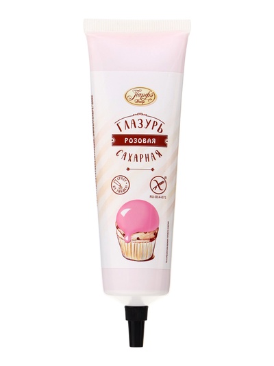 Глазурь сахарная розовая, 120 г