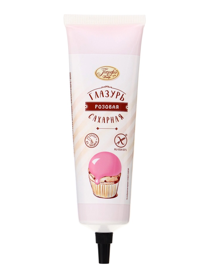 Глазурь сахарная розовая, 120 г - Фото 1