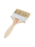 УЦЕНКА Кисть плоская ЛОМ, натуральная щетина, деревянная рукоятка, 4", 100 мм - Фото 3