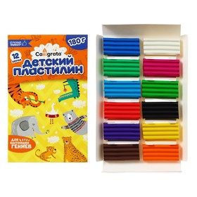 Пластилин Calligrata, 12 цветов, 180 г 4774914