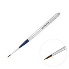 Кисть Синтетика "Имитация Колонок" Круглая № 2, d-2.0 мм, L-12 мм, в металлическом футляре (карманная) - Фото 1